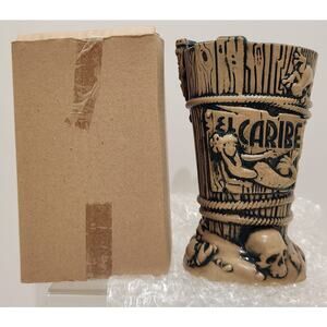 New Rare EL CARIBE Bar Pasadena Tiki Mug Mermaid Sea Crab Skull By TIKI FARM